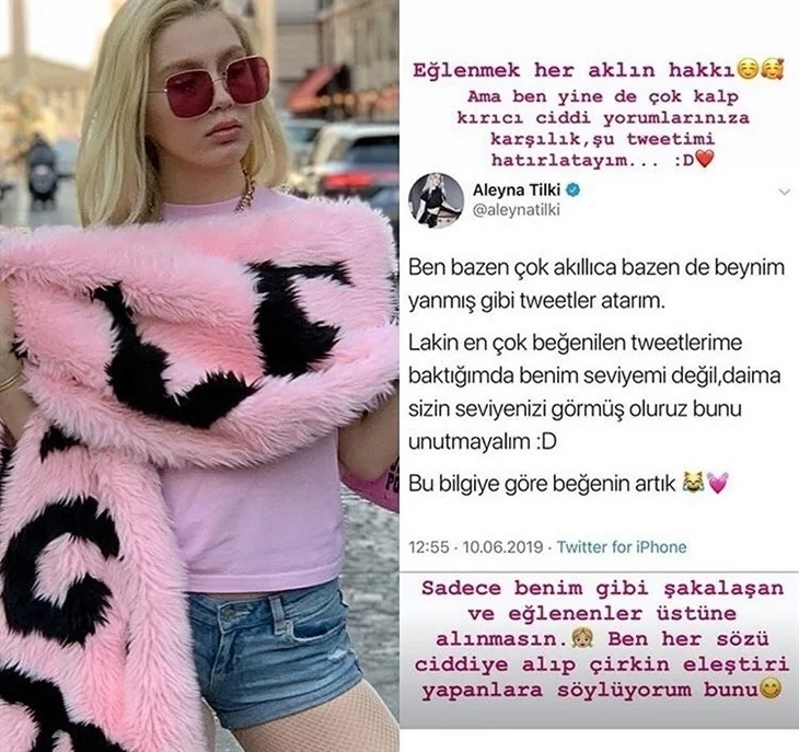Aleyna Tilki eleştirilere yanıt verdi: "Sizin seviyenizi..."