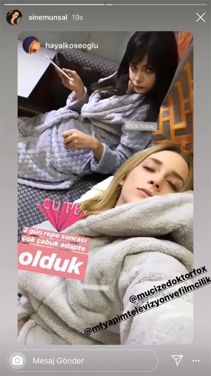 Mucize Doktor setinden pijamalı paylaşım!