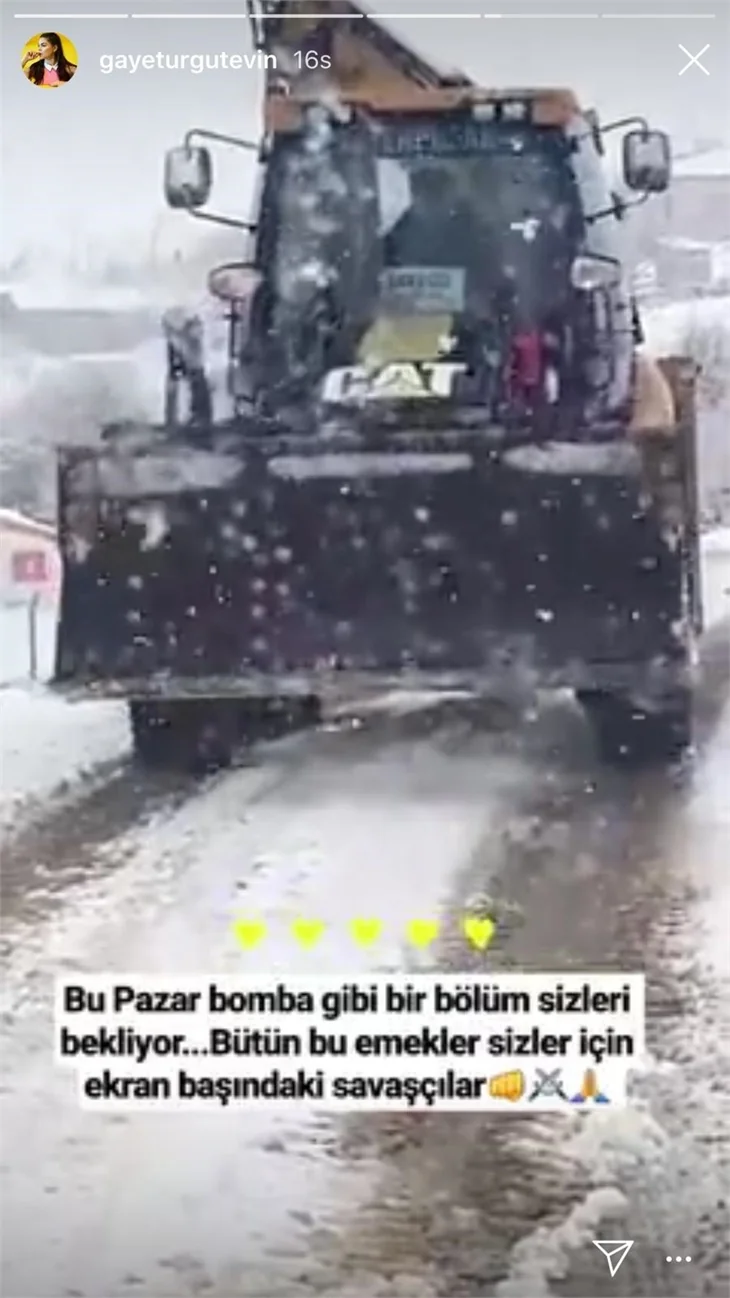 'Savaşçı' dizisinin seti karlar altında!