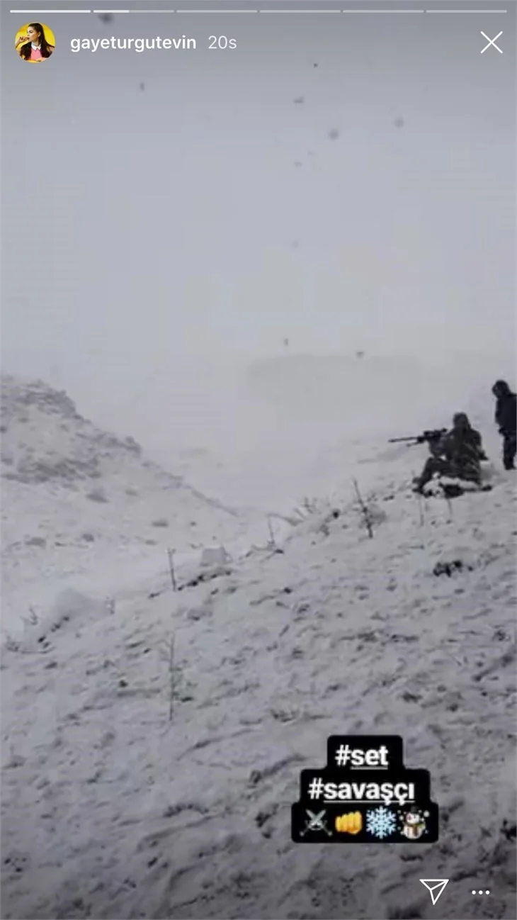 'Savaşçı' dizisinin seti karlar altında!