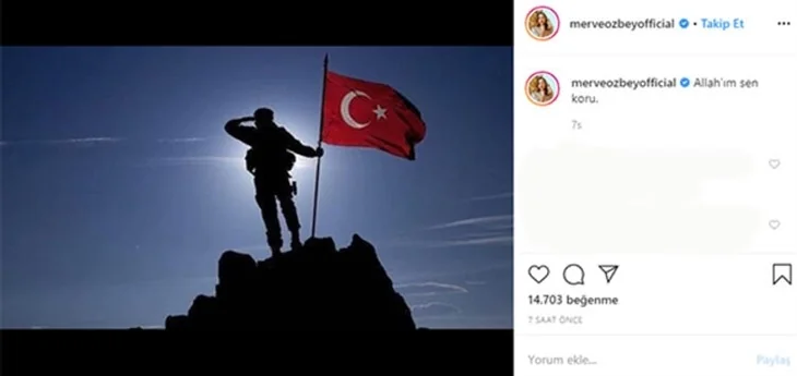 Türkiye şehitlerine ağlıyor! Ünlülerin İdlib paylaşımları