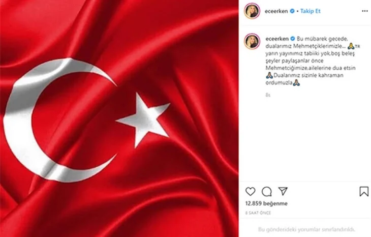 Türkiye şehitlerine ağlıyor! Ünlülerin İdlib paylaşımları