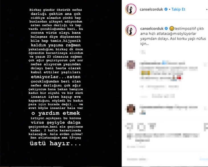 Dalga geçti, başına geldi! Cansel Çördük corona virüse yakalandı