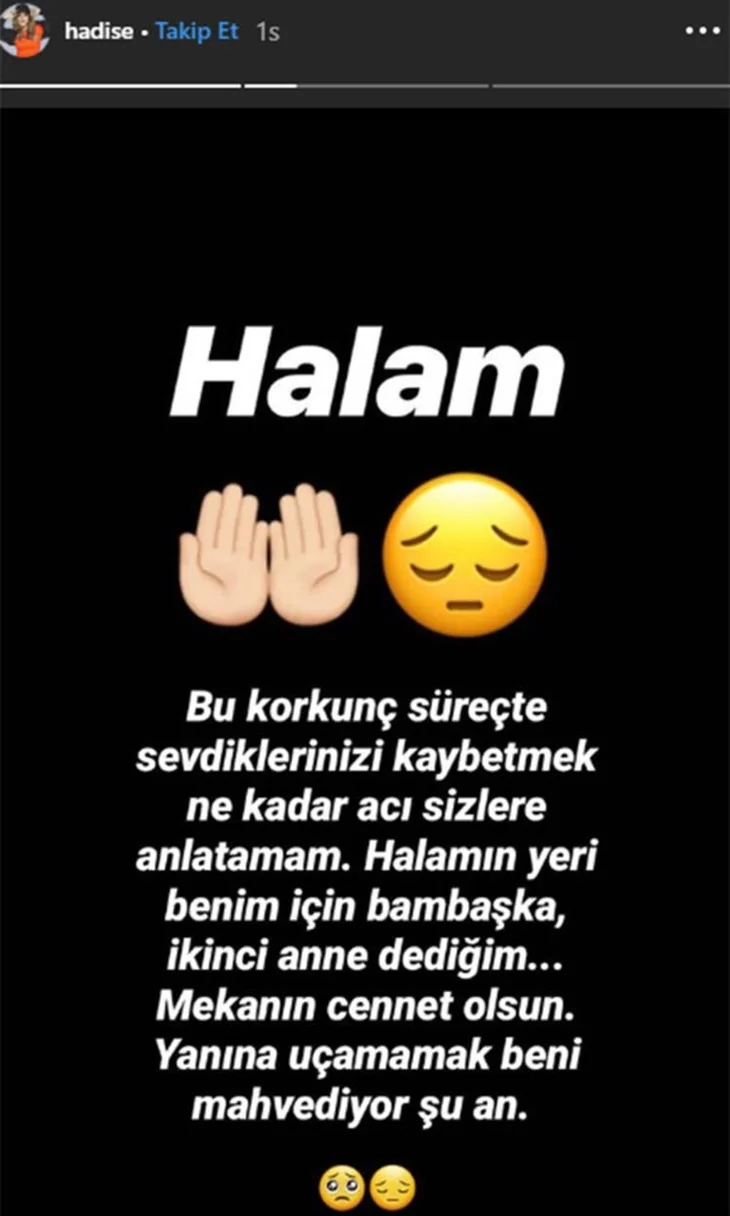 Hadise'yi kahreden ölüm haberi!