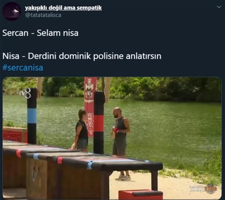 Survivor'da Sercan, Nisa'ya açıldı... Sosyal medya sallandı!