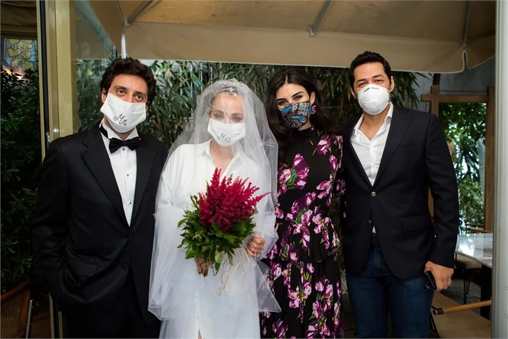 Didem Balçın ve Can Aydın'dan karantina usulü nikah!