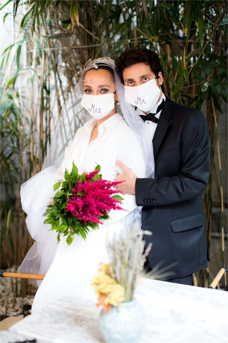 Didem Balçın ve Can Aydın'dan karantina usulü nikah!
