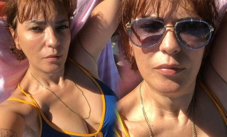 Yeşim Salkım'dan bikinili paylaşım! "Evet sarkmışım..."