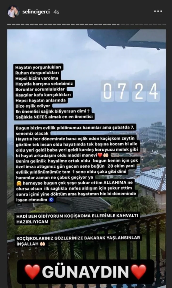 Selin Ciğerci'den romantik kutlama: "Kocişkom, zeytin gözlüm..."
