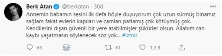 Ailesi depreme  yakalanan Berk Atan: "Seslerini ilk defa böyle duyuyorum!"