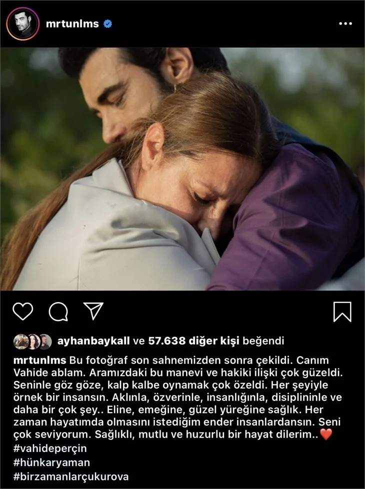 Murat Ünalmış'tan Vahide Perçim'e veda!