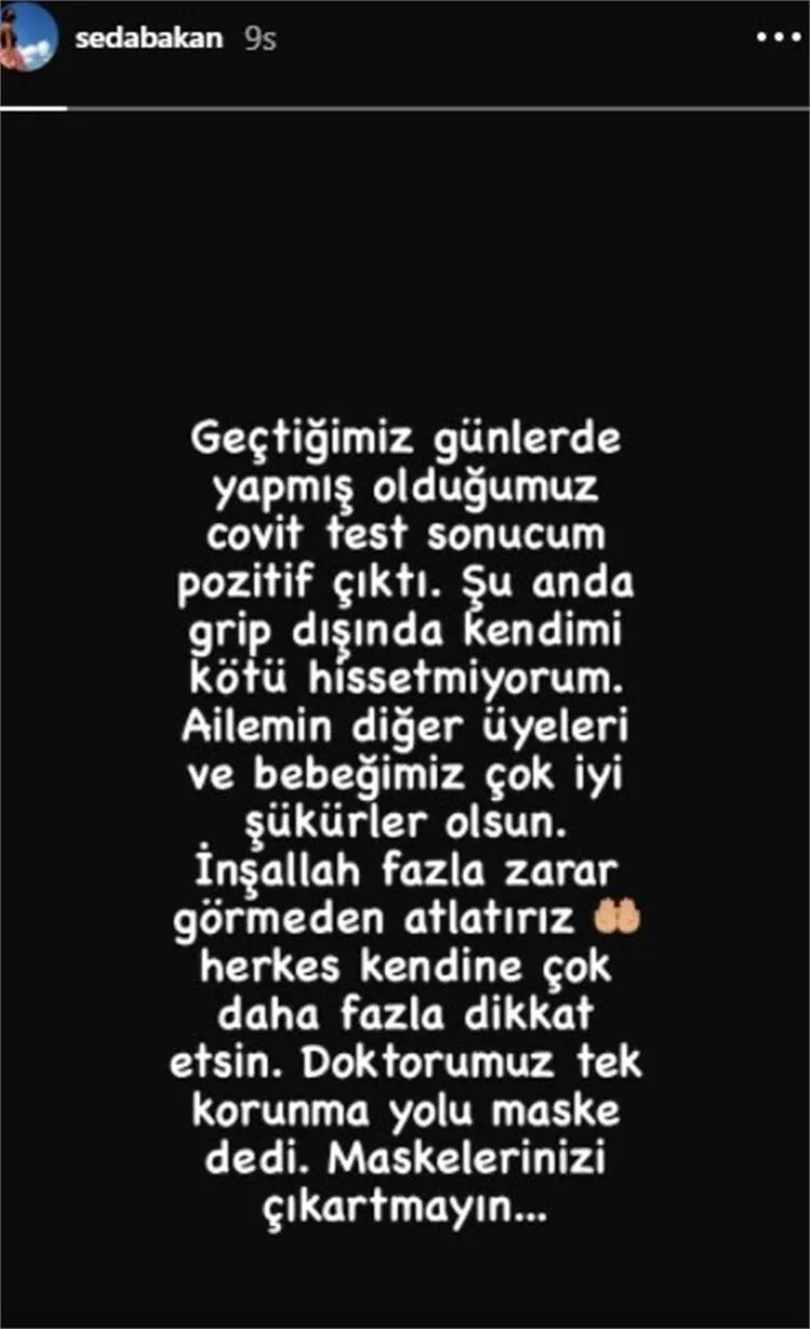 Seda Bakan koronavirüse yakalandı!