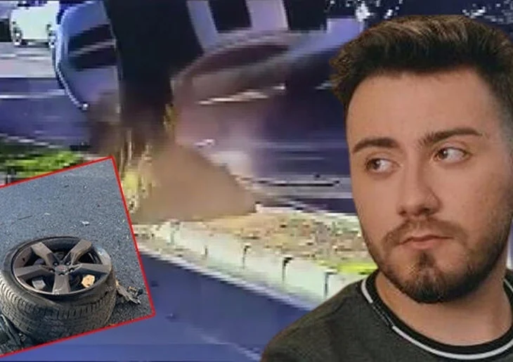 Enes Batur'un ölümden döndüğü kaza kameraya yansıdı!