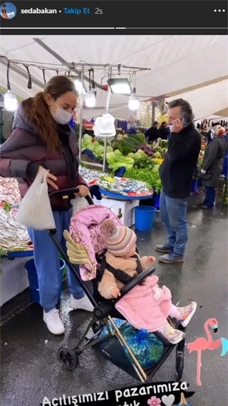 Koronavirüsü yenen Seda Bakan, pazara koştu!