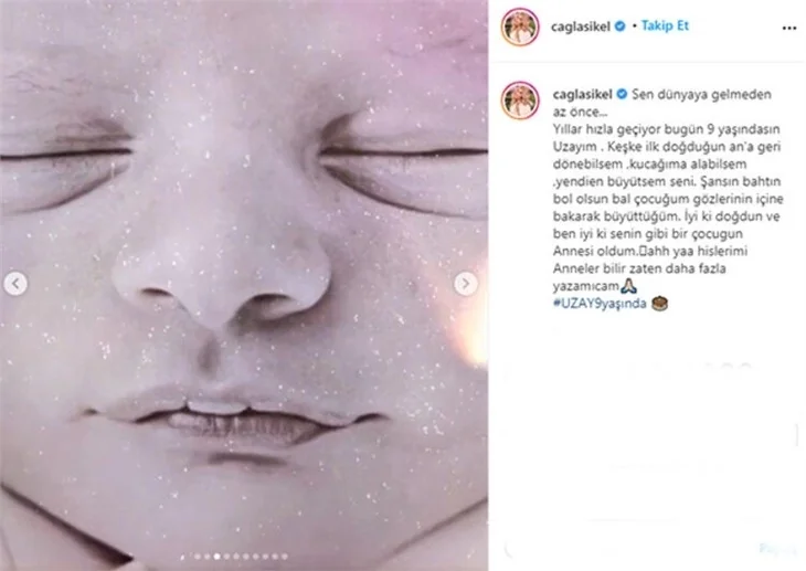 Çağla Şıkel'den oğlu Uzay'a: "Keşke yeniden büyütsem seni"