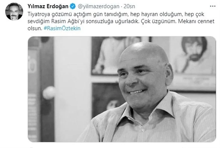 Sanat dünyası yasta! Ünlü isimlerden Rasim Öztekin'e başsağlığı mesajları..