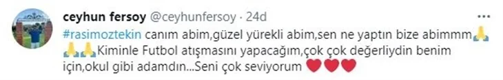 Sanat dünyası yasta! Ünlü isimlerden Rasim Öztekin'e başsağlığı mesajları..