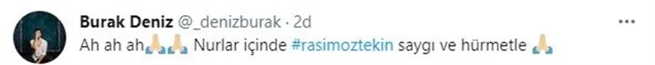 Sanat dünyası yasta! Ünlü isimlerden Rasim Öztekin'e başsağlığı mesajları..