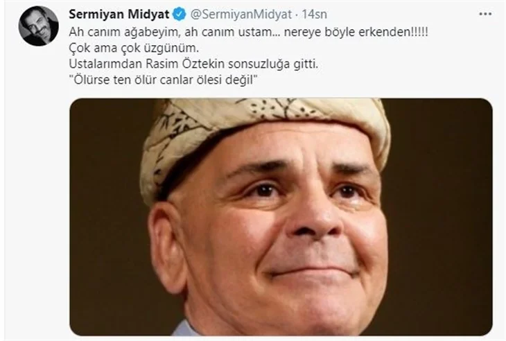 Sanat dünyası yasta! Ünlü isimlerden Rasim Öztekin'e başsağlığı mesajları..