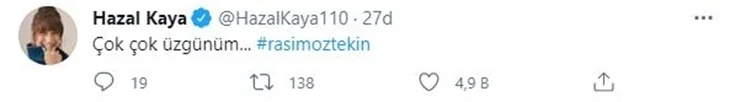 Sanat dünyası yasta! Ünlü isimlerden Rasim Öztekin'e başsağlığı mesajları..