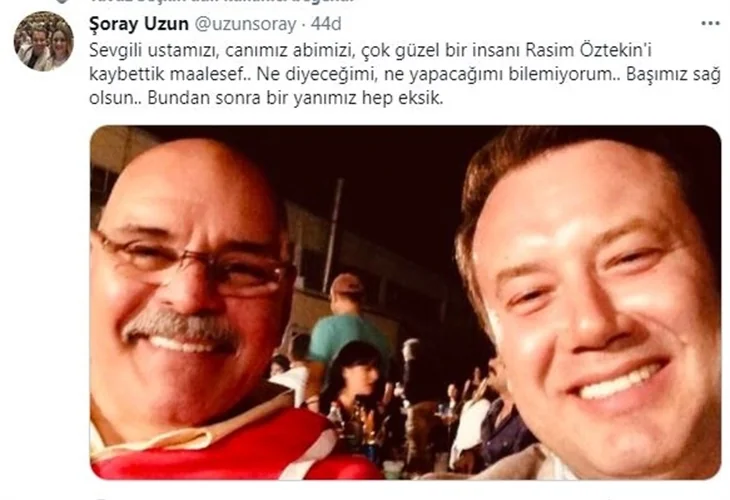 Sanat dünyası yasta! Ünlü isimlerden Rasim Öztekin'e başsağlığı mesajları..