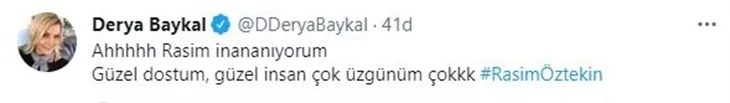 Sanat dünyası yasta! Ünlü isimlerden Rasim Öztekin'e başsağlığı mesajları..