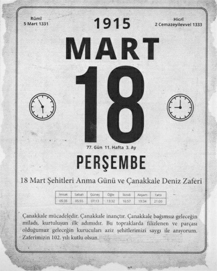 Ünlü isimlerden 18 Mart Çanakkale Zaferi paylaşımları!