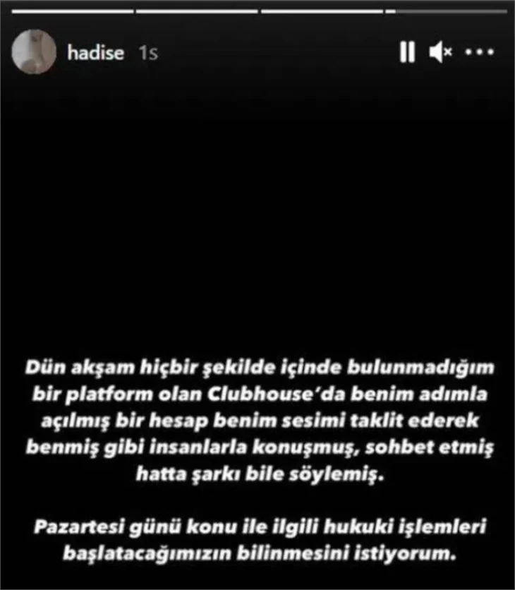 Hadise'nin 'Clubhouse' isyanı!