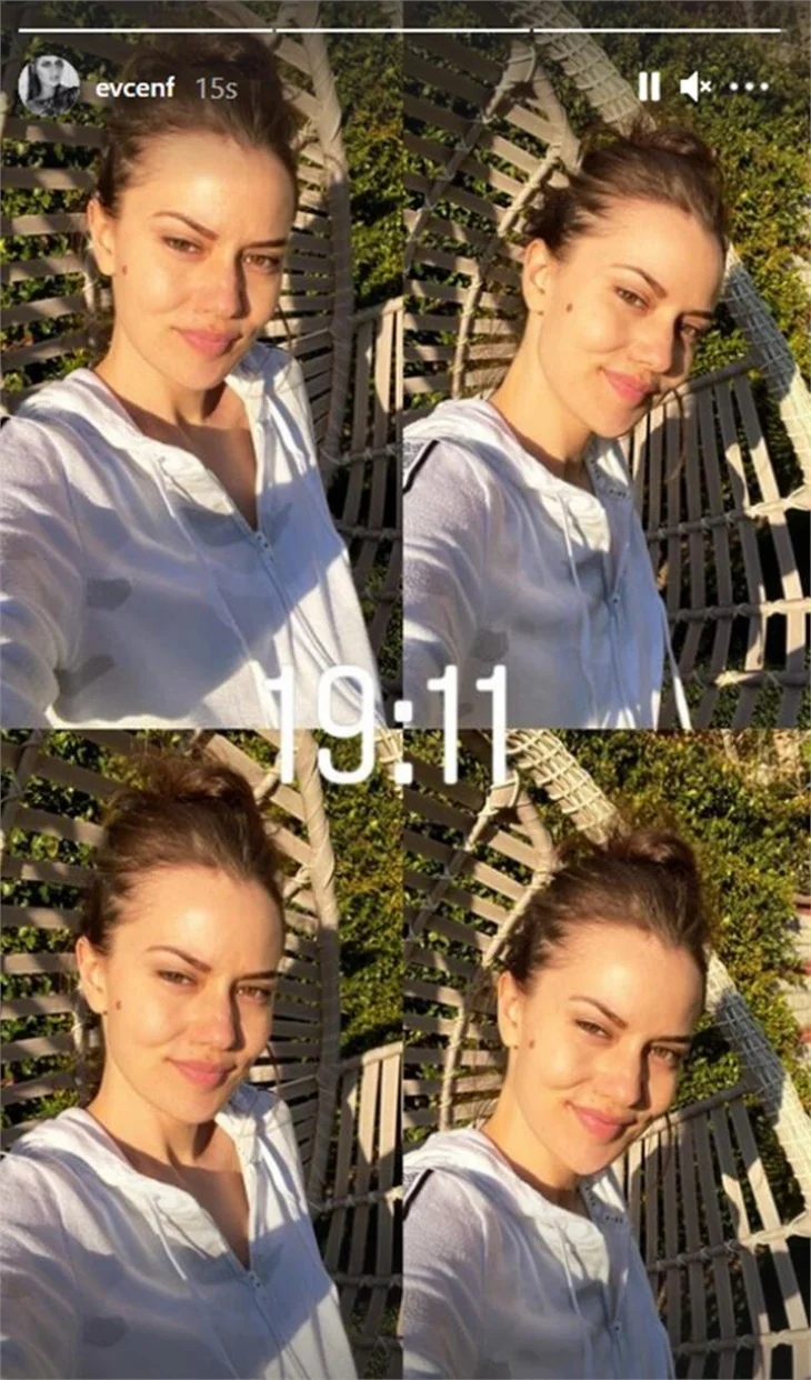 Fahriye Evcen'den makyajsız paylaşım