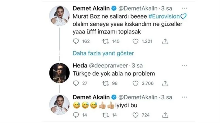 Demet Akalın'ın Eurovision yorumu olay oldu