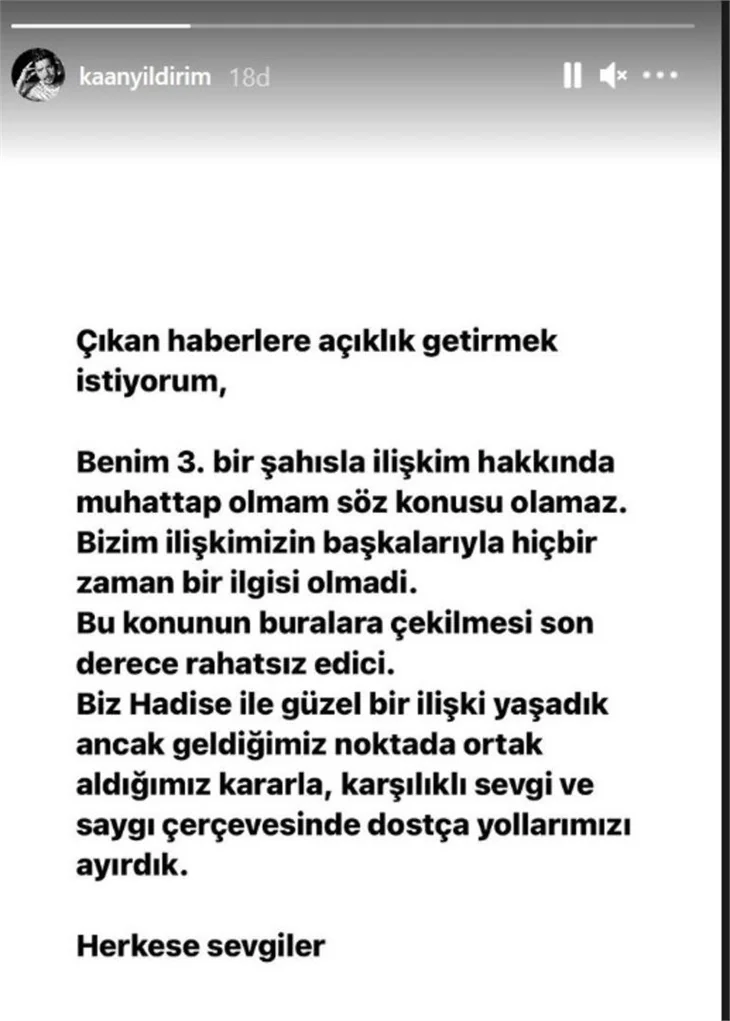 Kaan Yıldırım, Hadise'yle ayrılığı hakkında konuştu!