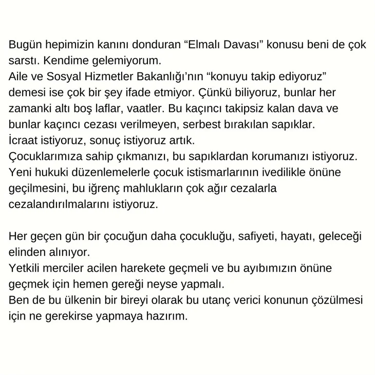 Tarkan'dan Elmalı Davası'yla ilgili tepki!