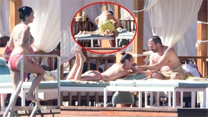 Hande Soral'ın eşi ve kardeşiyle Bodrum keyfi