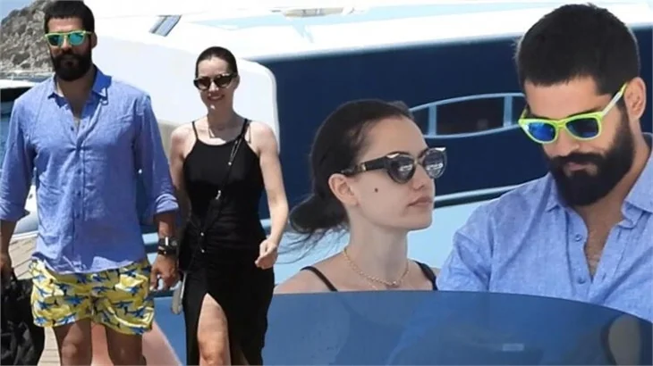 Burak Özçivit ve Fahriye Evcen'in tekne keyfi!