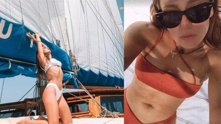 Gizem Karaca tatil pozlarıyla büyüledi