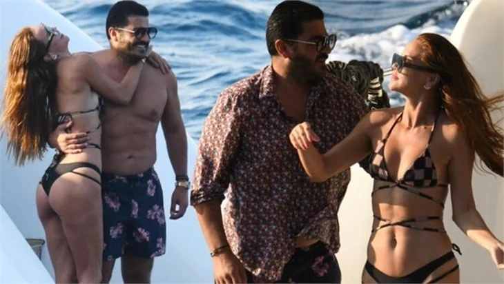 Ebru Şallı ve eşi Uğur Akkuş'un gün batımı romantizmi
