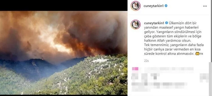 Ünlü isimler orman yangınlarına sessiz kalmadı!