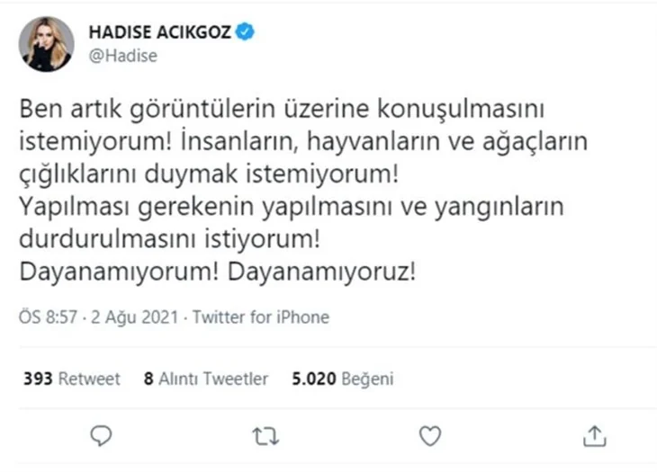 Hadise: Dayanamıyorum!