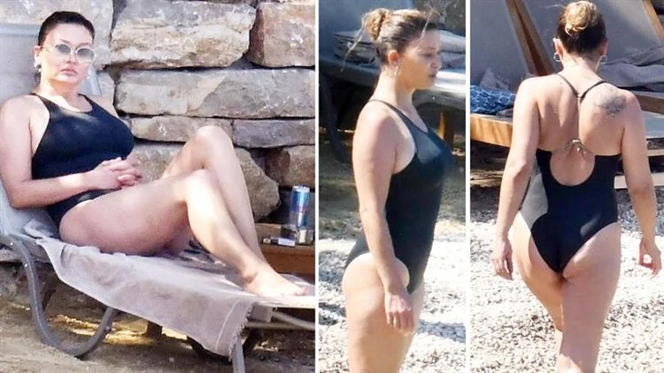 Nurgül Yeşilçay, Bodrum'da yorgunluk atıyor