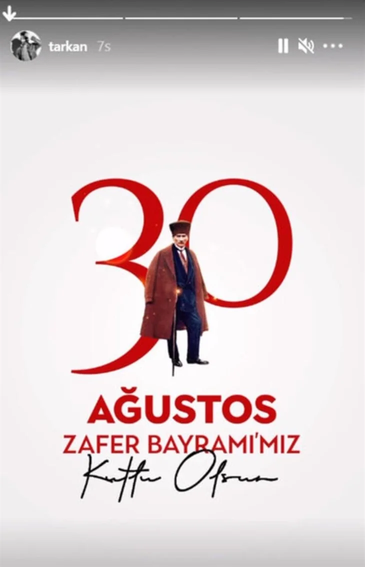 Ünlü isimlerden 30 Ağustos Zafer Bayramı paylaşımları