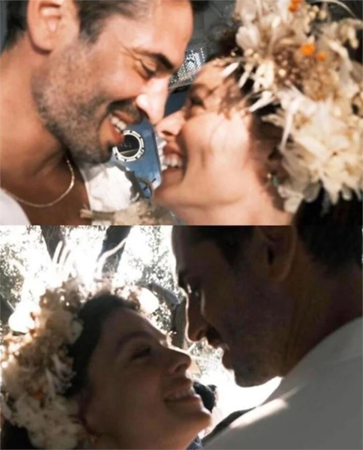 Özge Özpirinçci ile Burak Yamantürk'ün nikahından ilk kareler...