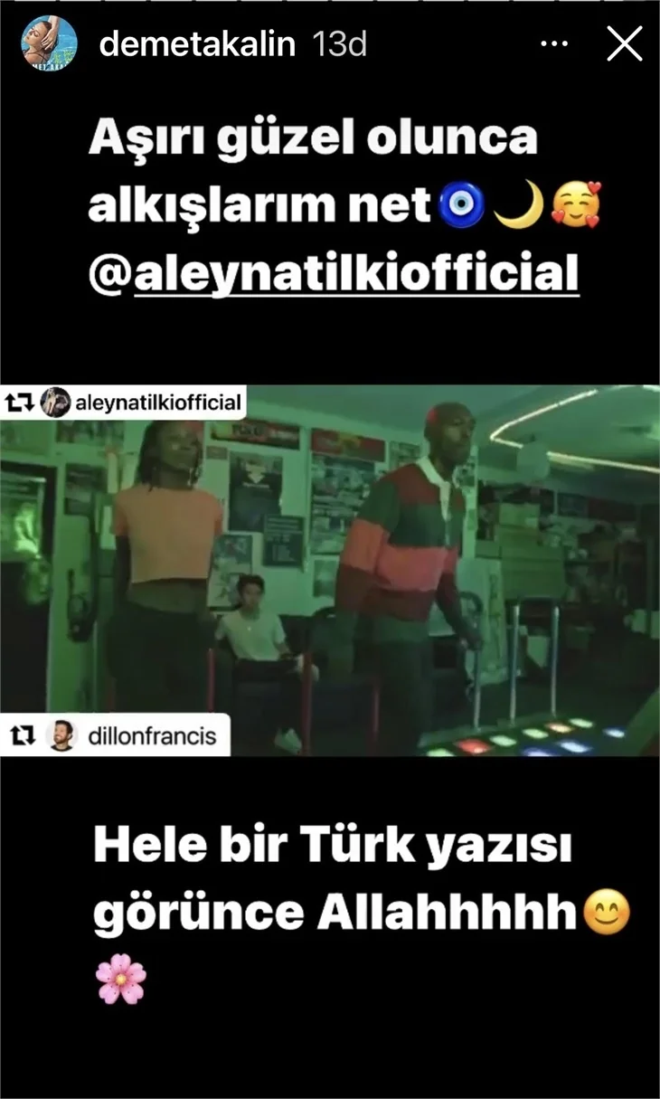 Demet Akalın'dan Aleyna Tilki'ye tebrik!