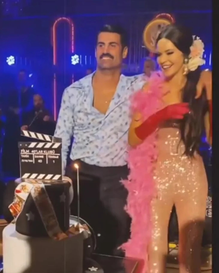 Zeynep Demirel’den eşi Volkan Demirel’e Yeşilçam konseptli doğum günü partisi