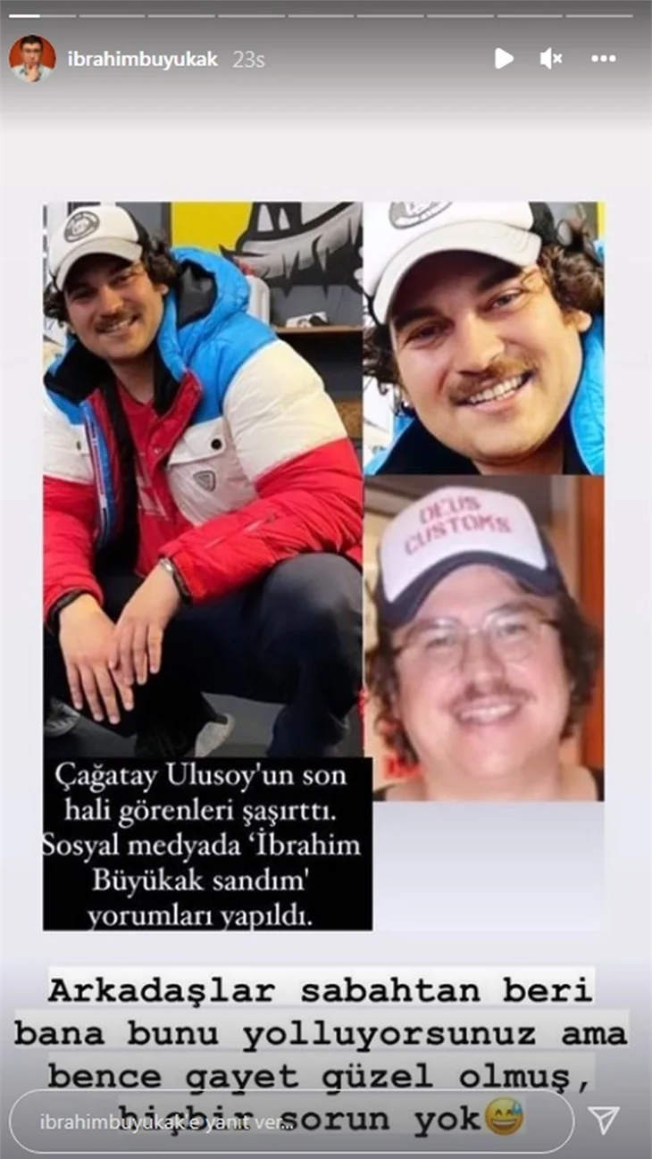 Çağatay Ulusoy'un son hali İbrahim Büyükak'a benzetilince...