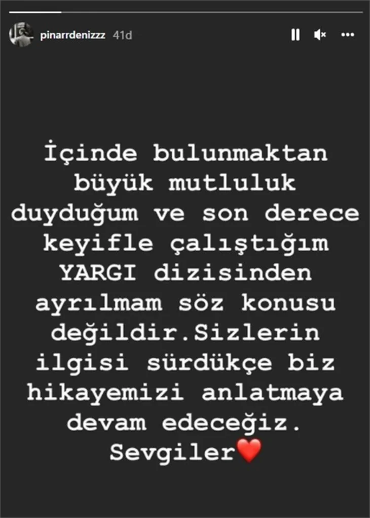 Pınar Deniz, Yargı dizisinden ayrılıyor mu?