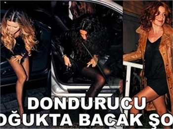 DONDURUCU SOĞUKTA BACAK ŞOV!