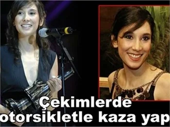 ÇEKİMLERDE MOTOSİKLETLE KAZA YAPTI!