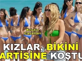 KIZLAR, BİKİNİ PARTİSİNE KOŞTU!