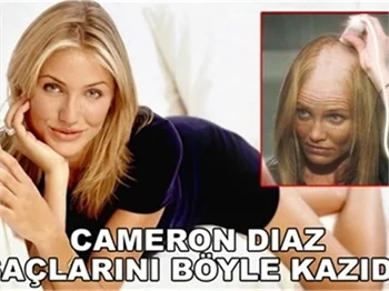 CAMERON SARI SAÇLARINI BÖYLE KAZIDI