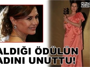 ALDIĞI ÖDÜLÜN İSMİNİ UNUTTU!